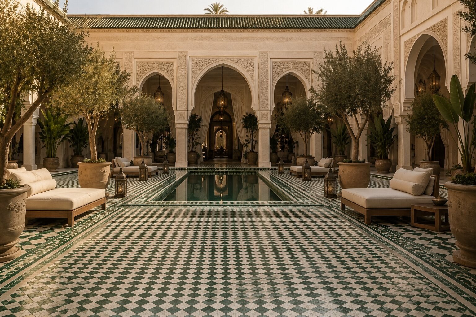 مشروع زليج تقليدي لفندق أو رياض